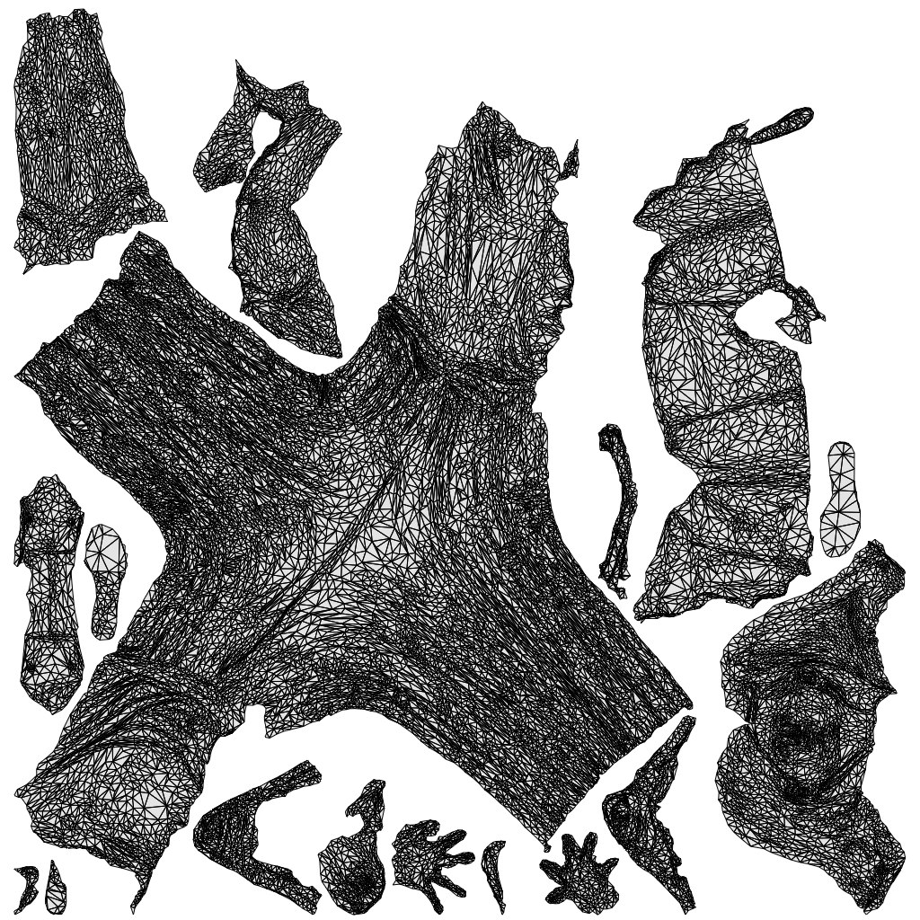 3D scanned woman standing casual, photorealistic archviz people for Enscape and SketchUp, wireframe top-down view