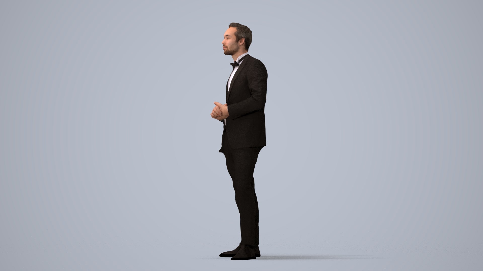 realistic 3D people man formal formalaffairs, render-ready for V-Ray and Corona, FBX OBJ, three-quarter view render