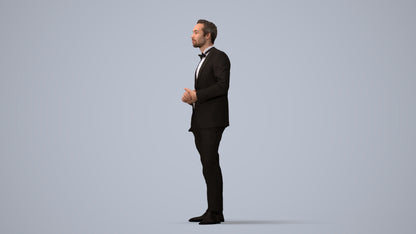 realistic 3D people man formal formalaffairs, render-ready for V-Ray and Corona, FBX OBJ, three-quarter view render