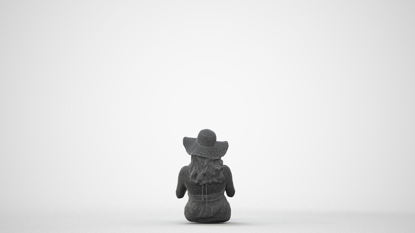 3D scanned woman pool, photorealistic archviz people for Enscape and SketchUp, square thumbnail