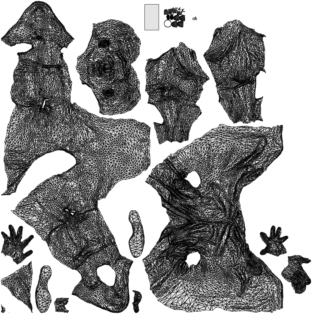 3D scanned man sitting casual, photorealistic archviz people for Enscape and SketchUp, wireframe top-down view