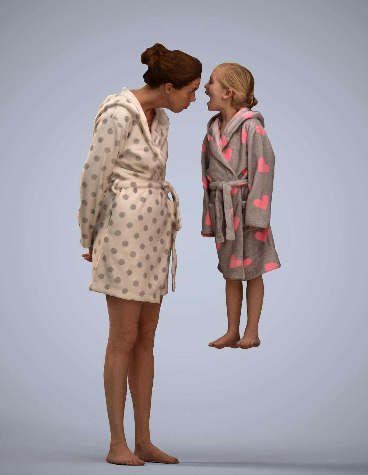 realistic 3D people girl casual kids, render-ready for V-Ray and Corona, FBX OBJ