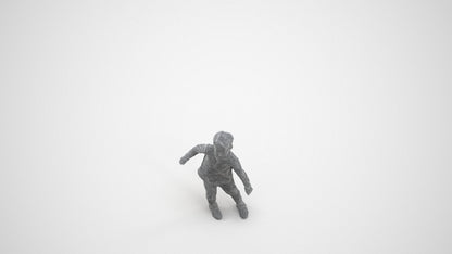 photogrammetry 3D boy casual kids, realistic human model archviz FBX, wireframe three-quarter view