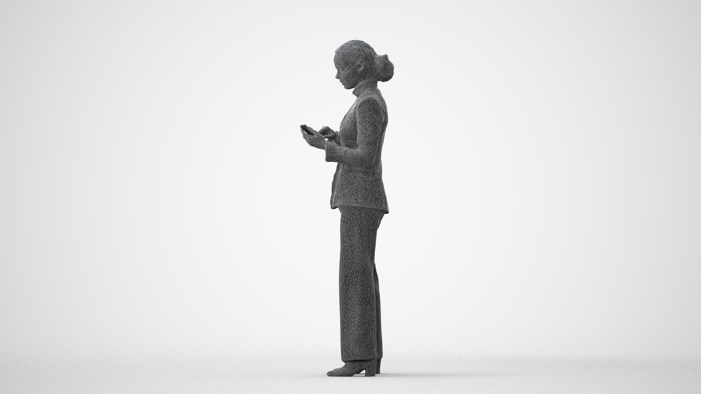 3D people model woman business, scanned human for 3ds Max rendering, square thumbnail