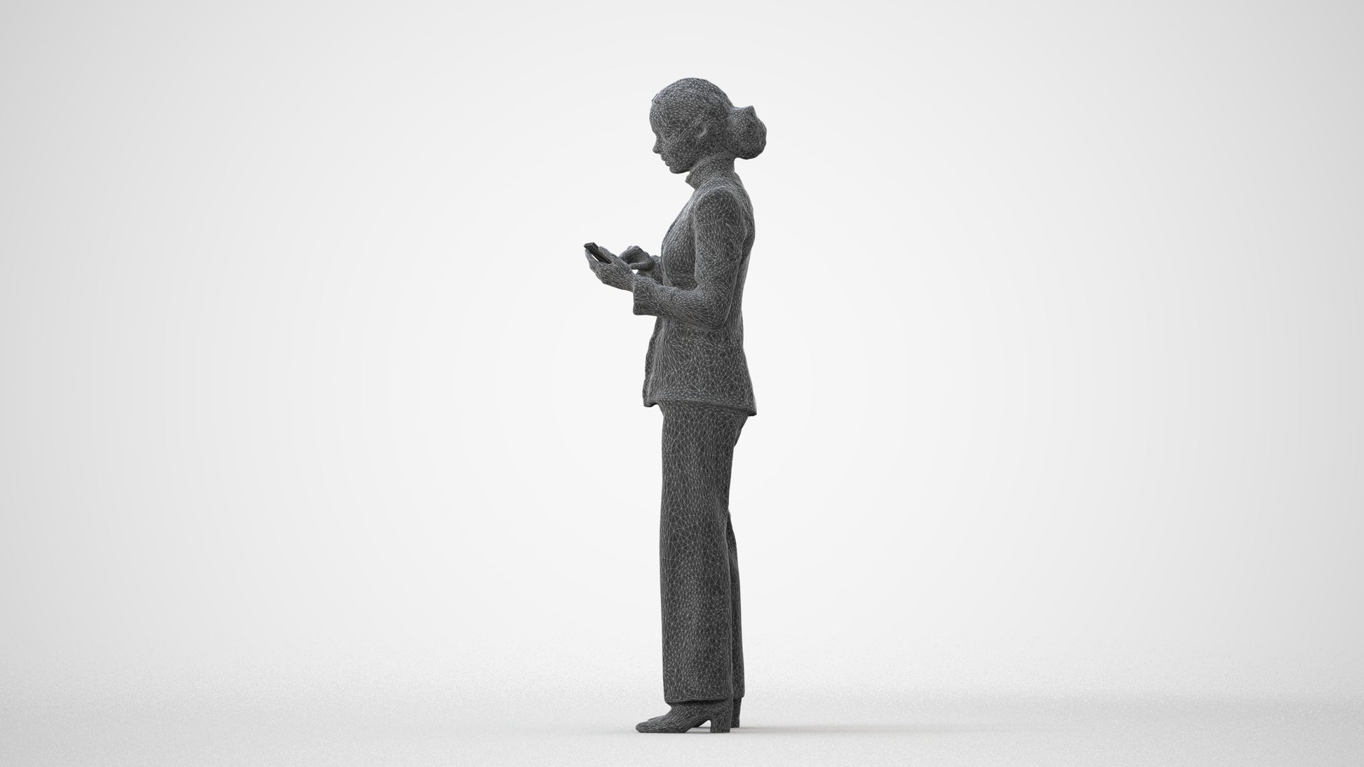 3D people model woman business, scanned human for 3ds Max rendering, square thumbnail