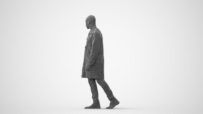 3D human model man medical, photogrammetry scanned person for archviz, square thumbnail