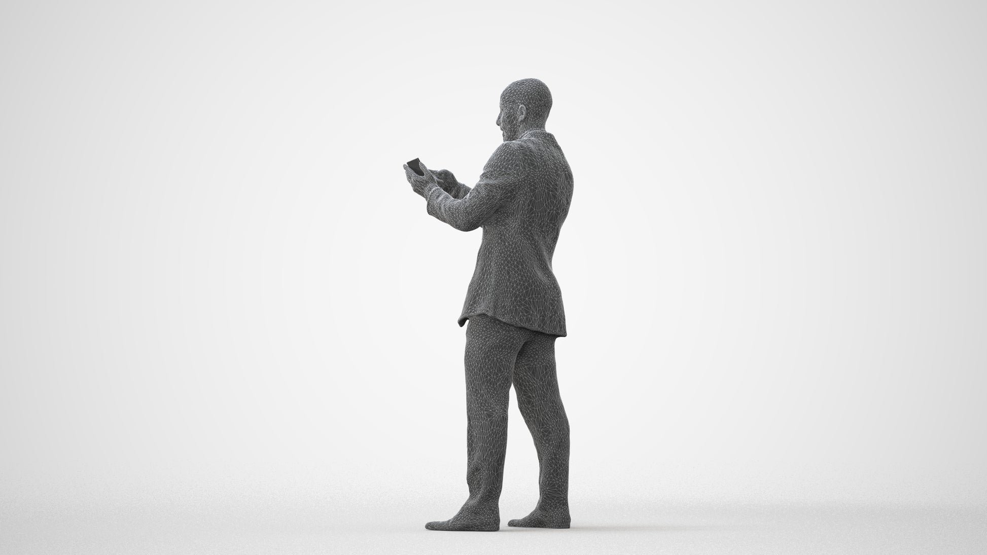 photogrammetry 3D man business, realistic human model archviz FBX, square thumbnail