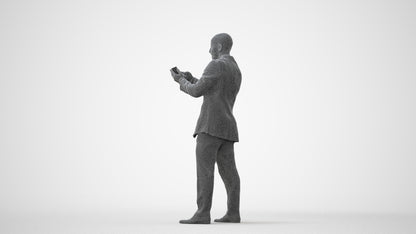 photogrammetry 3D man business, realistic human model archviz FBX, square thumbnail