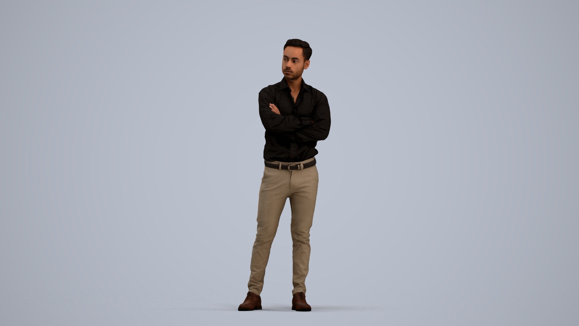 realistic 3D people man business, render-ready for V-Ray and Corona, FBX OBJ, standing pose render