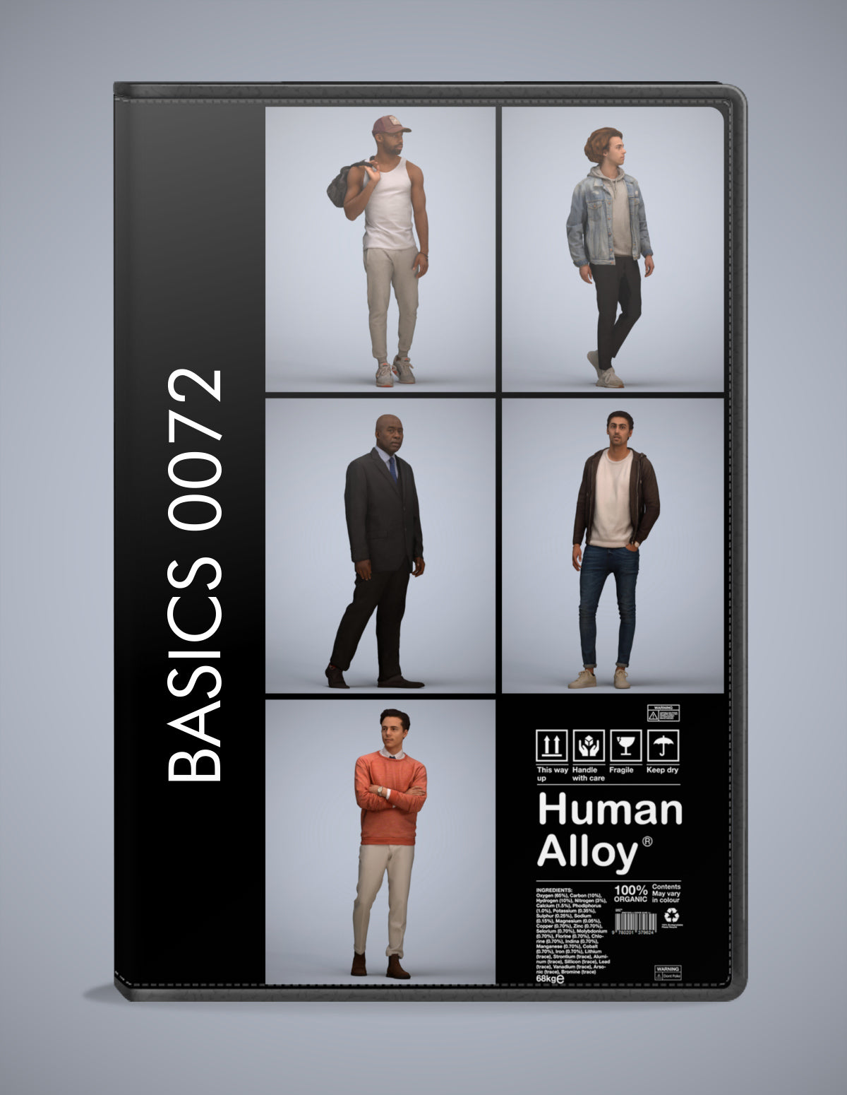5x realistic 3D people walking pack, scanned archviz collection for Blender and 3ds Max