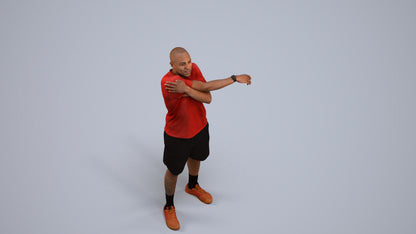3D scanned man sport, photorealistic archviz people for Enscape and SketchUp, back view render