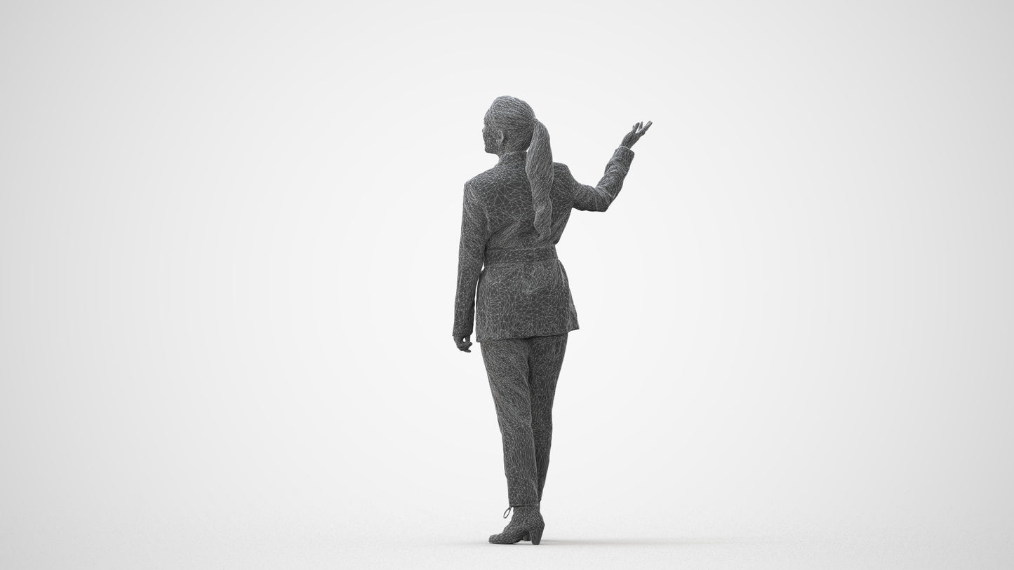 3D people model woman business, scanned human for 3ds Max rendering, square thumbnail