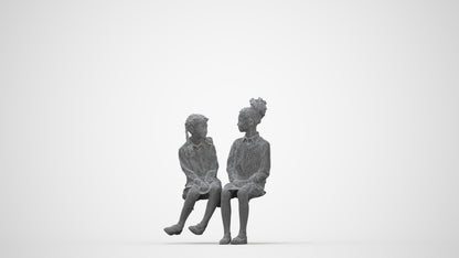 photogrammetry 3D girl kids, realistic human model archviz FBX, wireframe back view