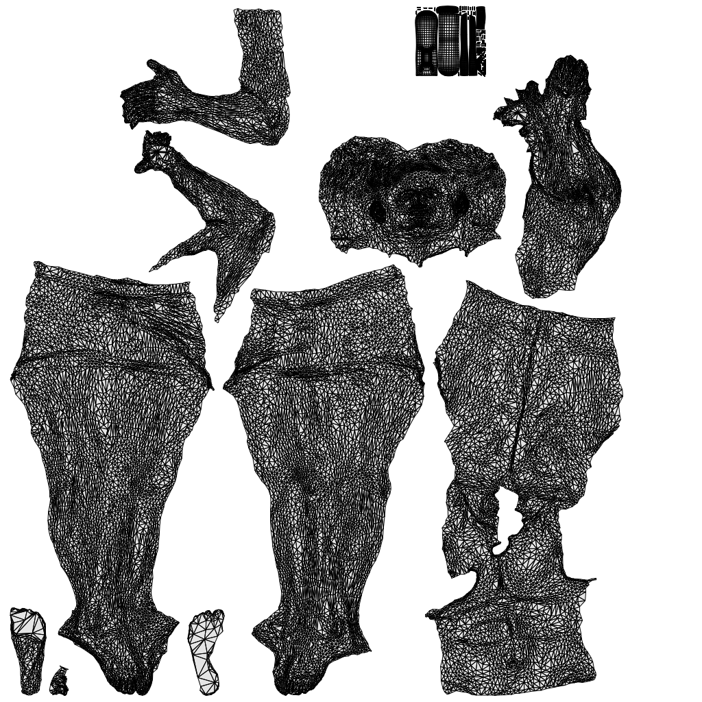 photogrammetry 3D man mix, realistic human model archviz FBX, wireframe top-down view