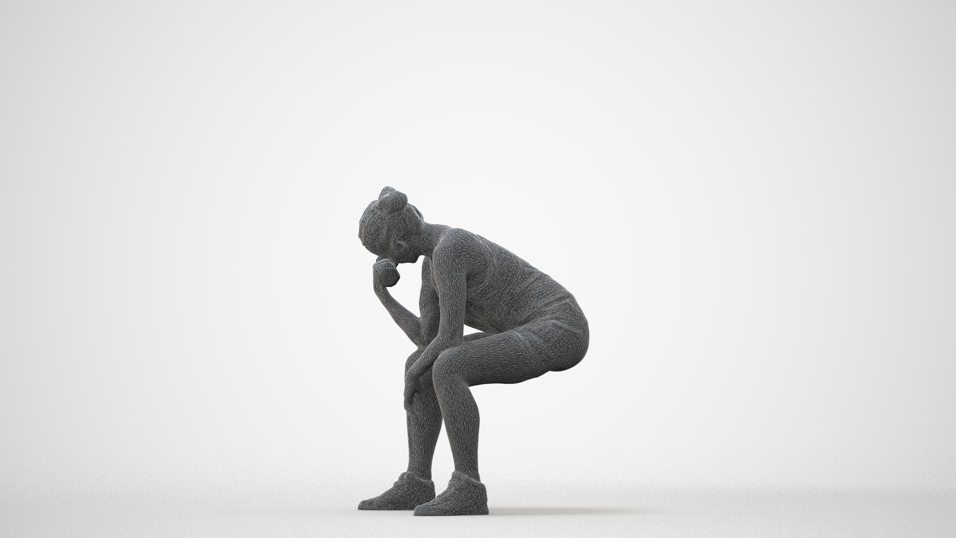 realistic 3D people woman sport, render-ready for V-Ray and Corona, FBX OBJ, square thumbnail