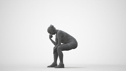 realistic 3D people woman sport, render-ready for V-Ray and Corona, FBX OBJ, square thumbnail