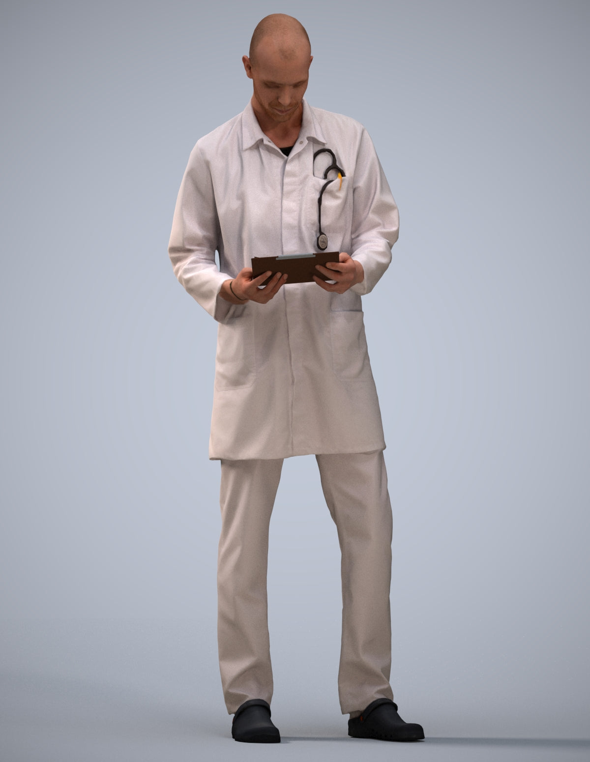 3D scanned man medical, photorealistic archviz people for Enscape and SketchUp