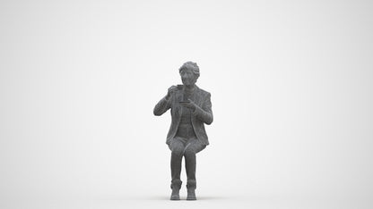 realistic 3D people senior woman business sitting, render-ready for V-Ray and Corona, FBX OBJ