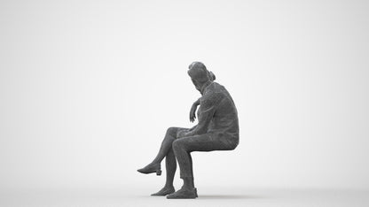 realistic 3D woman casual mix, scanned archviz people for Blender and 3ds Max, square thumbnail