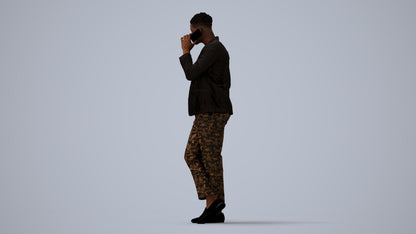 scanned 3D man formal formalaffairs, photogrammetry people for Enscape and V-Ray, three-quarter view render