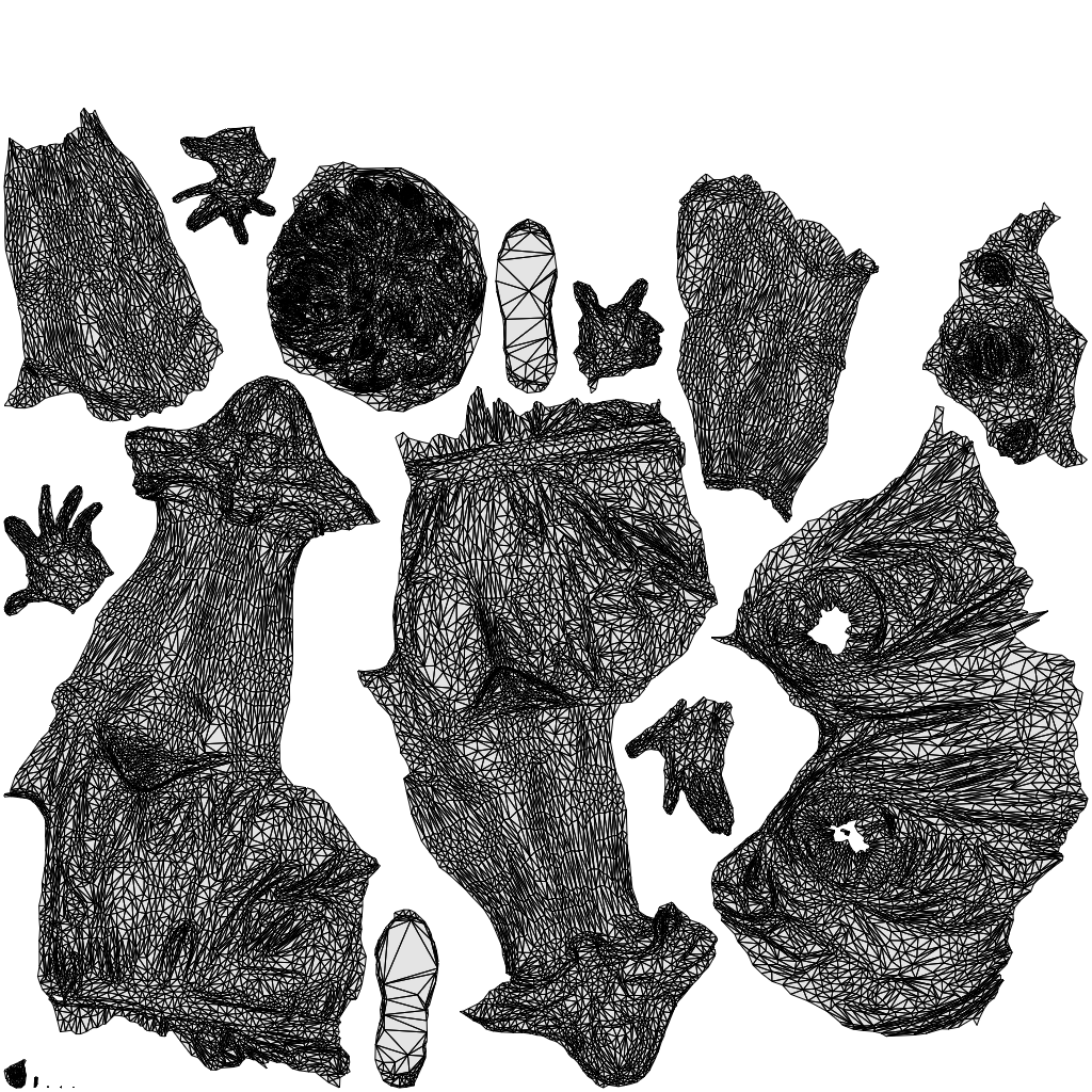scanned 3D man sport, photogrammetry people for Enscape and V-Ray, wireframe top-down view