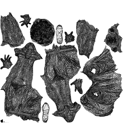 scanned 3D man sport, photogrammetry people for Enscape and V-Ray, wireframe top-down view