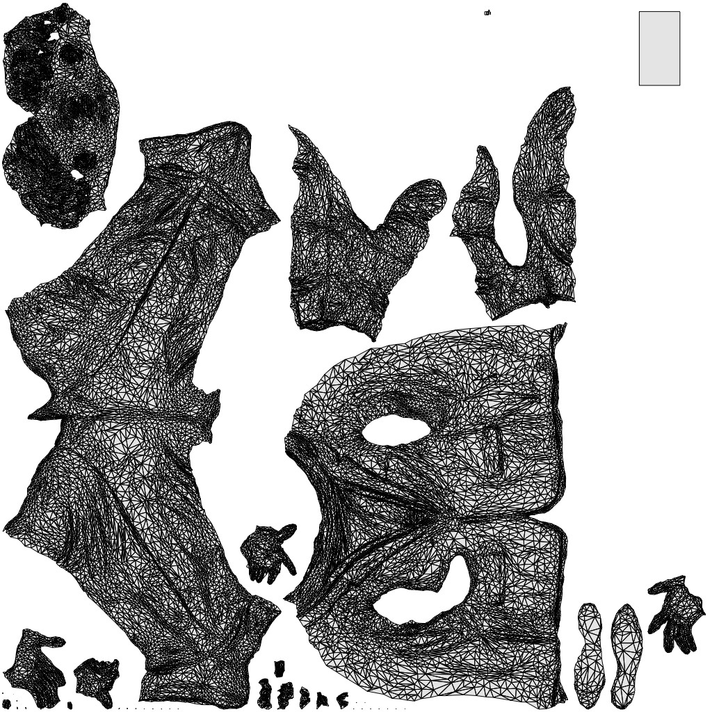 scanned 3D man business, photogrammetry people for Enscape and V-Ray, wireframe top-down view