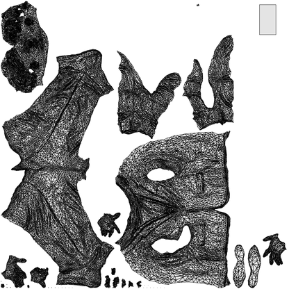 scanned 3D man business, photogrammetry people for Enscape and V-Ray, wireframe top-down view