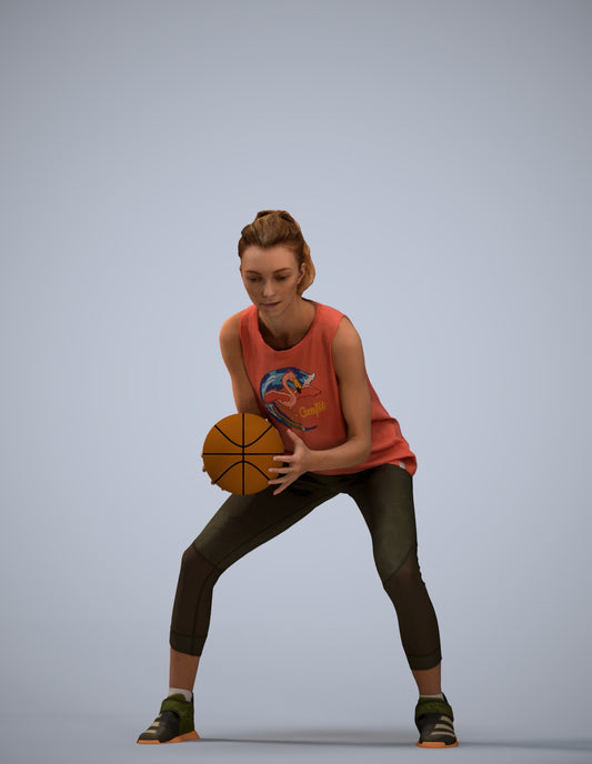 realistic 3D people woman sport, render-ready for V-Ray and Corona, FBX OBJ
