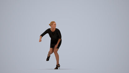 realistic 3D people woman business driving, render-ready for V-Ray and Corona, FBX OBJ, top-down view render
