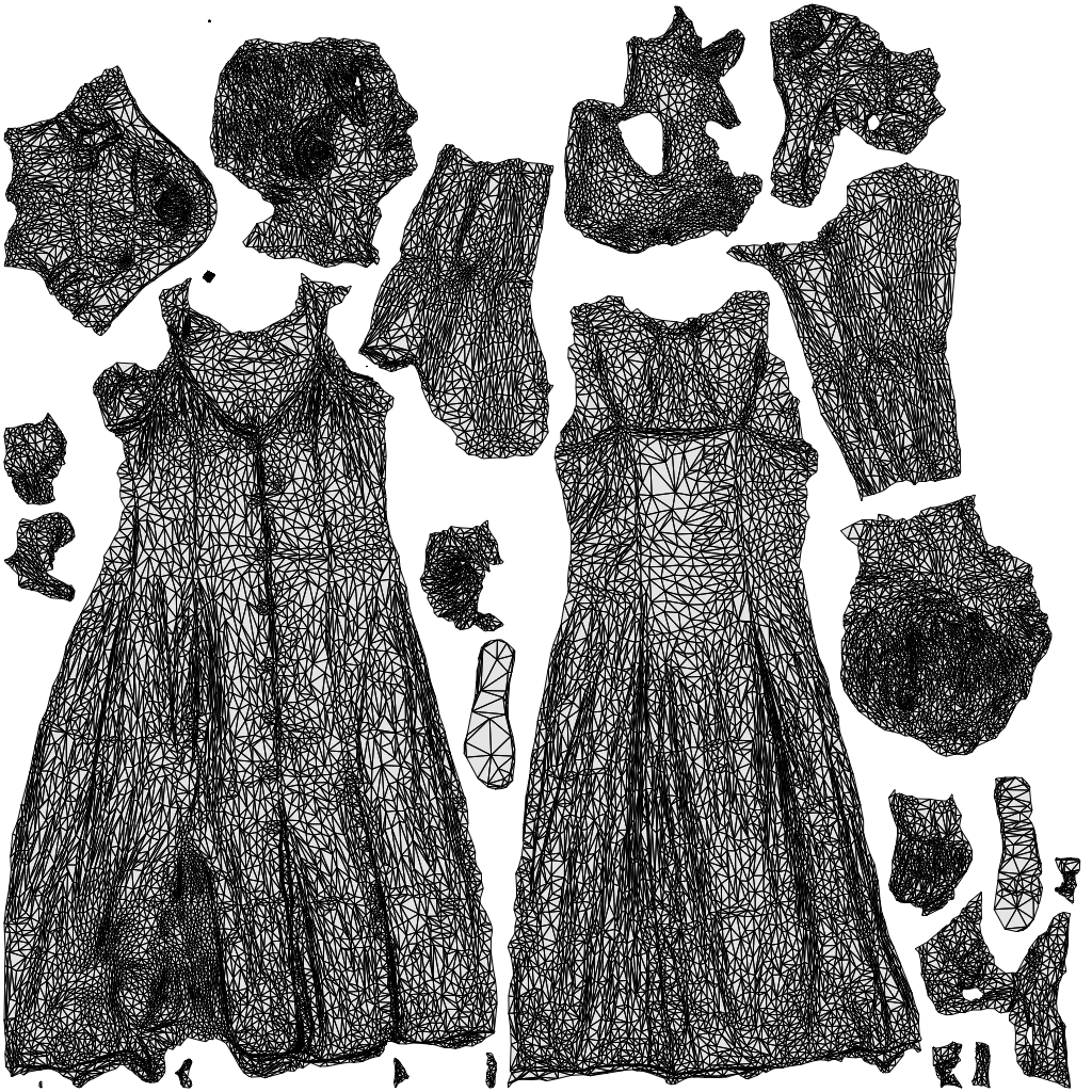 scanned 3D senior woman cycling, photogrammetry people for Enscape and V-Ray, wireframe top-down view