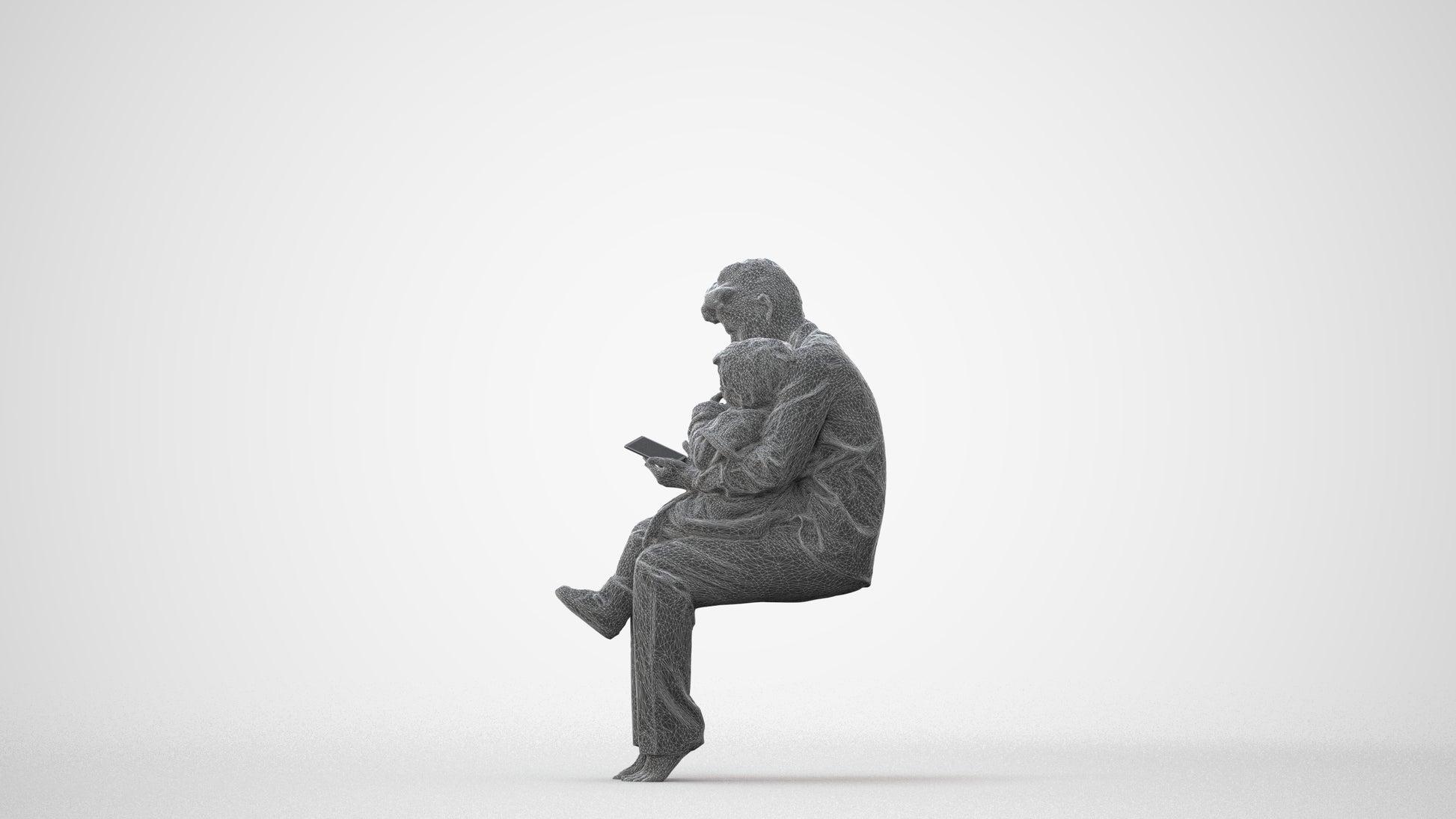 realistic 3D boy casual kids, scanned archviz people for Blender and 3ds Max, square thumbnail