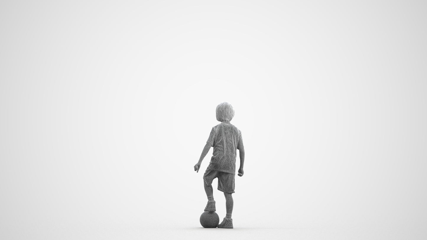 photogrammetry 3D boy casual kids, realistic human model archviz FBX, wireframe front view