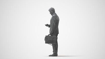 3D people model man business, scanned human for 3ds Max rendering, square thumbnail