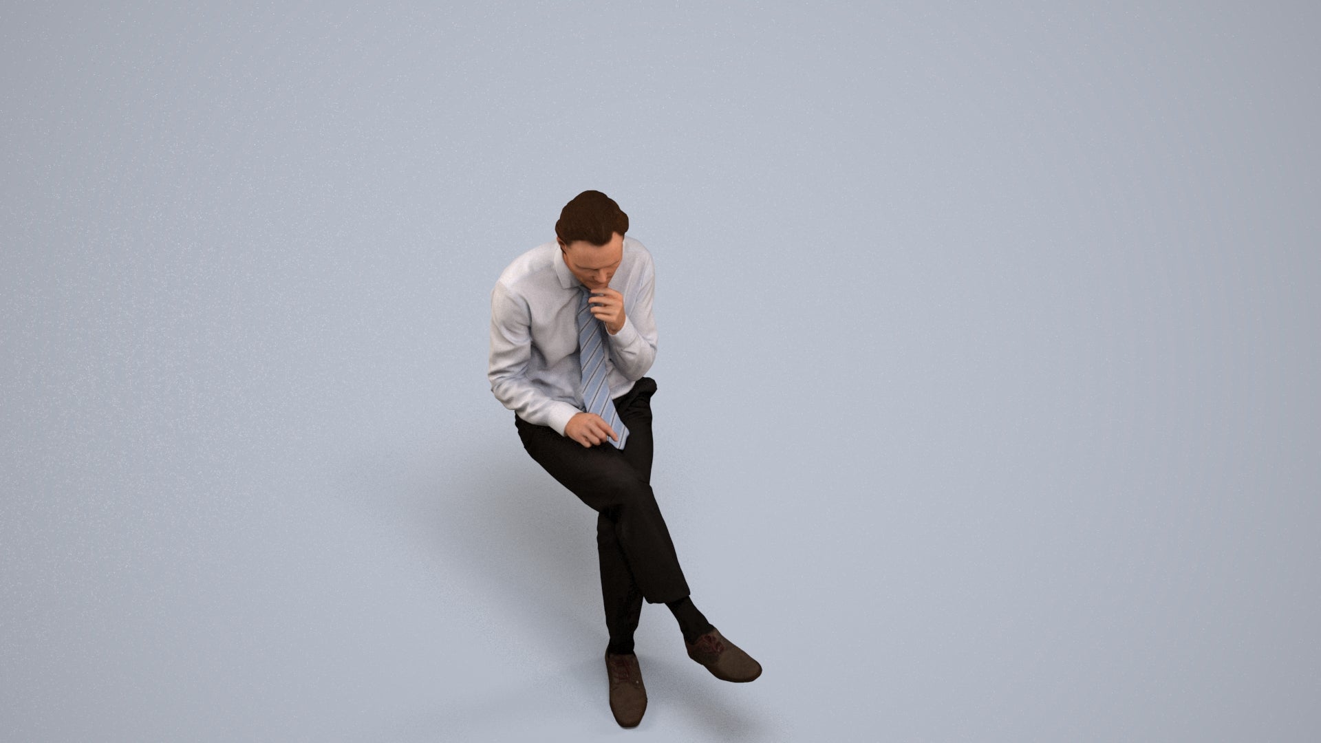 realistic 3D people man business, render-ready for V-Ray and Corona, FBX OBJ, back view render