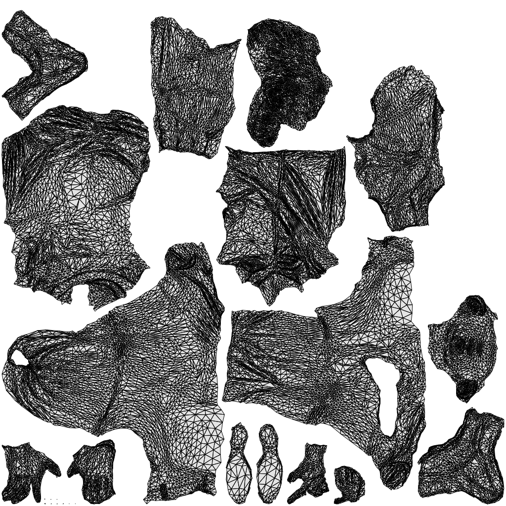 3D scanned boy kids, photorealistic archviz people for Enscape and SketchUp, wireframe top-down view