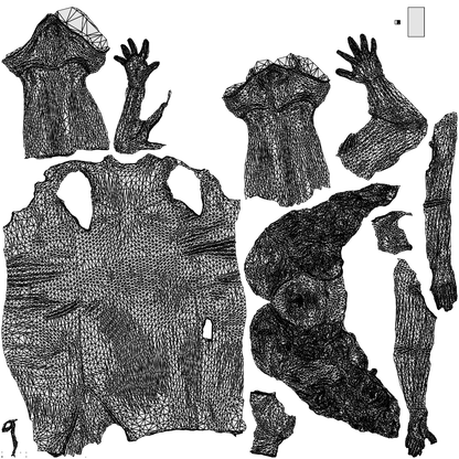3D human model woman casual walking, photogrammetry scanned person for archviz, wireframe top-down view