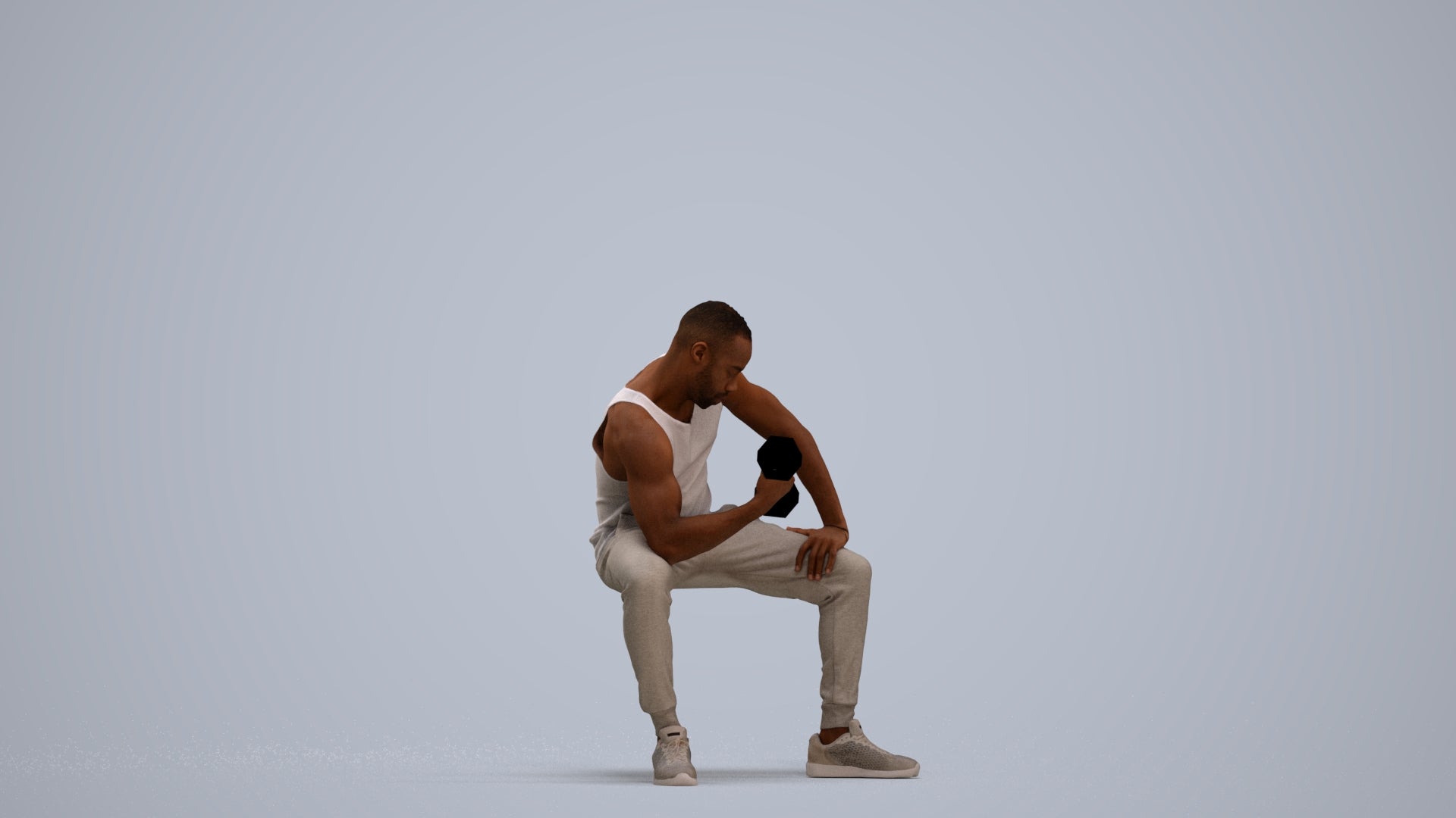realistic 3D human man casual sport, archviz people FBX OBJ for Blender, standing pose render