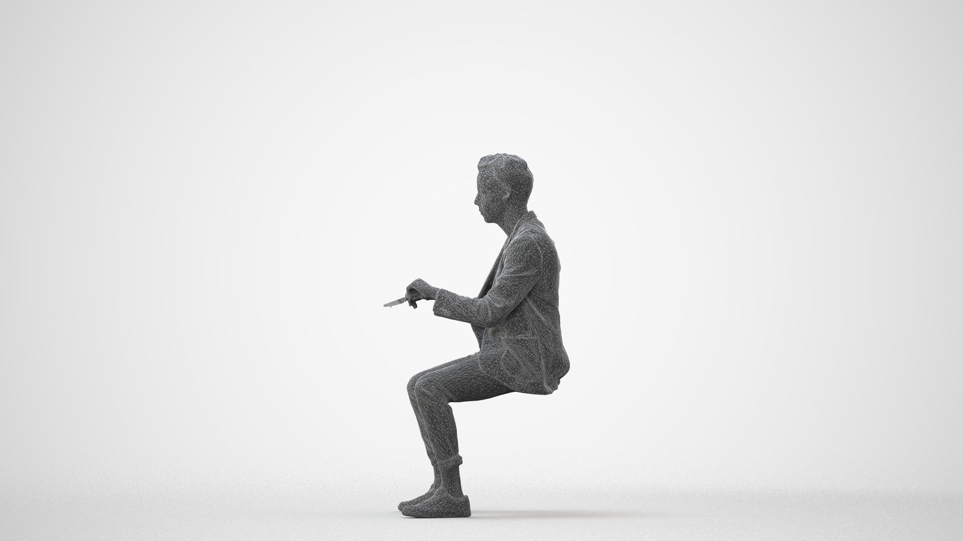 photogrammetry 3D man business, realistic human model archviz FBX, square thumbnail