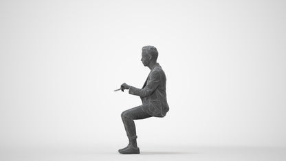 photogrammetry 3D man business, realistic human model archviz FBX, square thumbnail