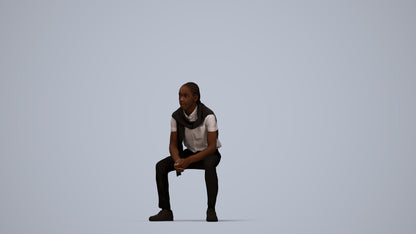 realistic 3D people boy kids, render-ready for V-Ray and Corona, FBX OBJ, top-down view render