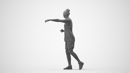 3D people model woman sport, scanned human for 3ds Max rendering, square thumbnail