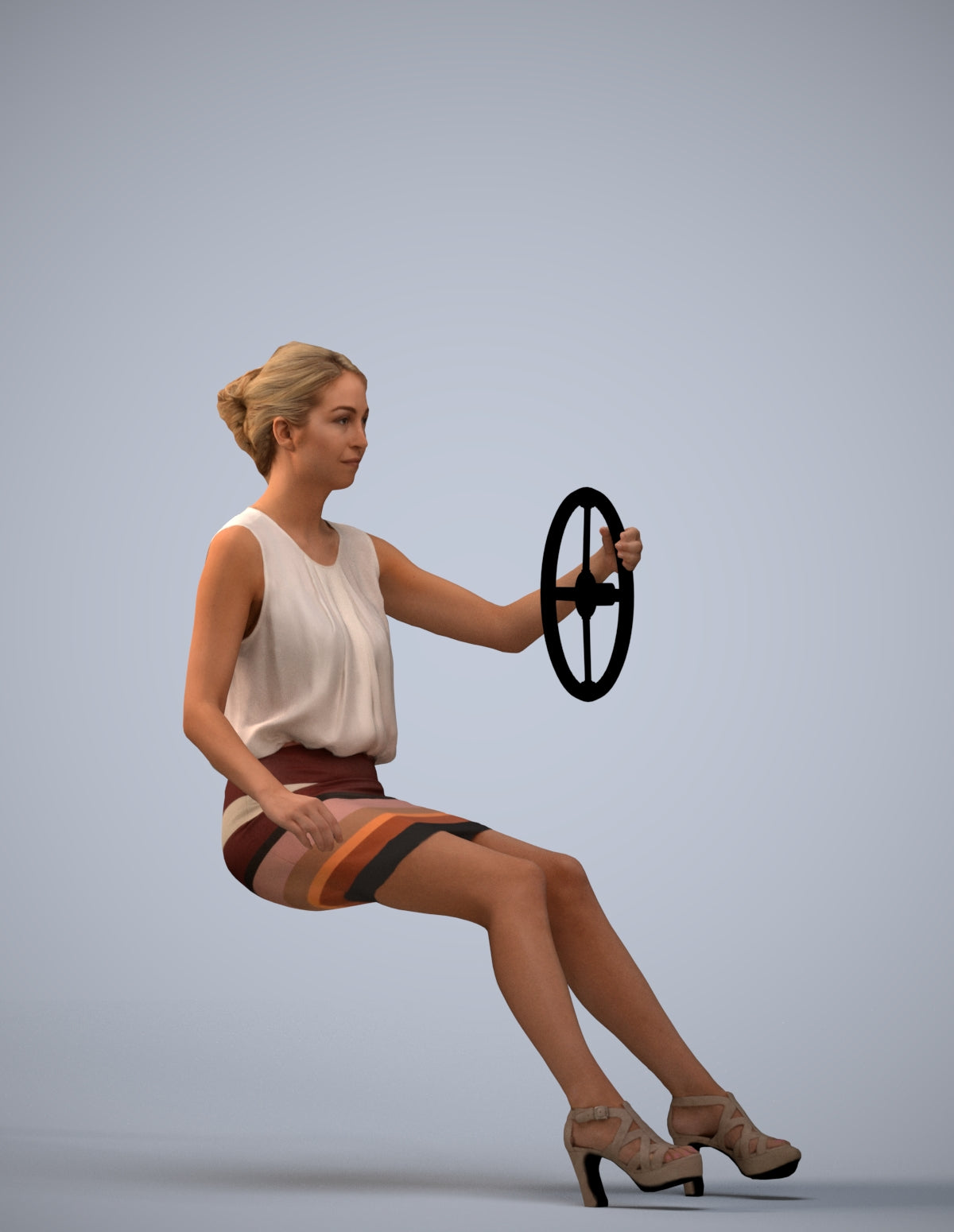 3D people model woman business mix, scanned human for 3ds Max rendering