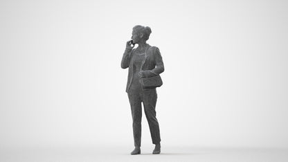 3D people model woman casual walking, scanned human for 3ds Max rendering, square thumbnail