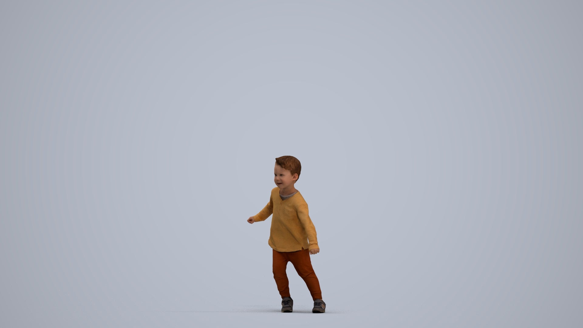 photogrammetry 3D boy casual kids, realistic human model archviz FBX, standing pose render