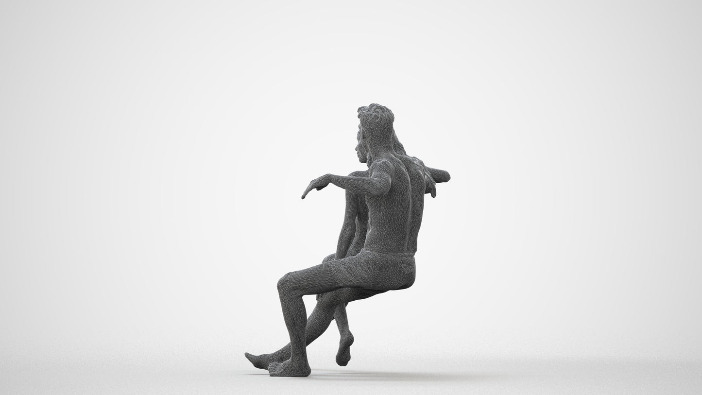 3D scanned woman mix, photorealistic archviz people for Enscape and SketchUp, square thumbnail