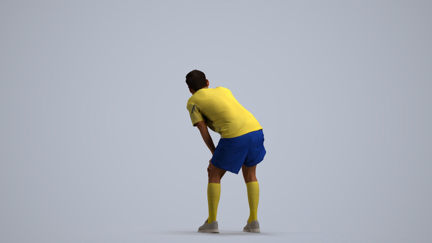 realistic 3D human man sport, archviz people FBX OBJ for Blender, front view render