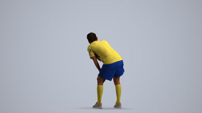 realistic 3D human man sport, archviz people FBX OBJ for Blender, front view render