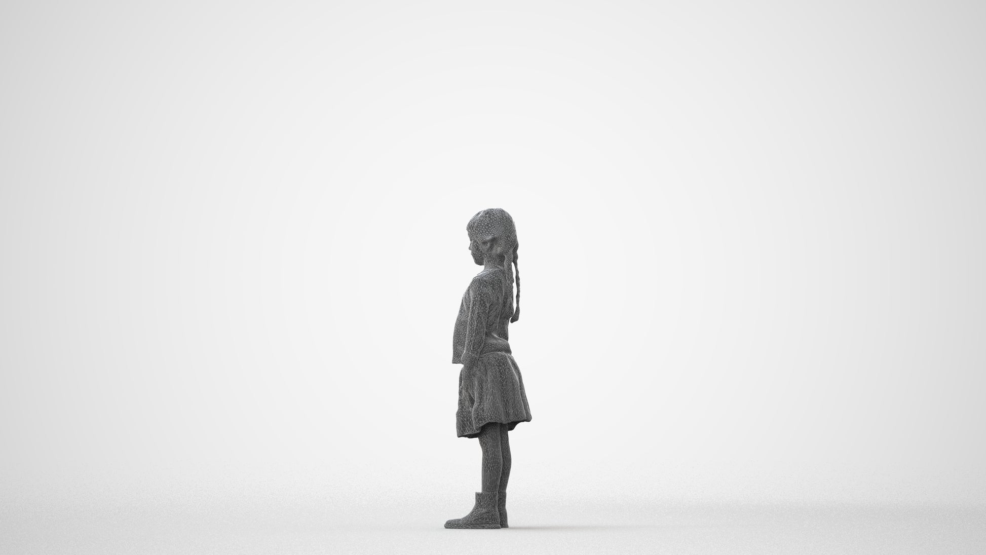 scanned 3D girl casual kids, photogrammetry people for Enscape and V-Ray, square thumbnail