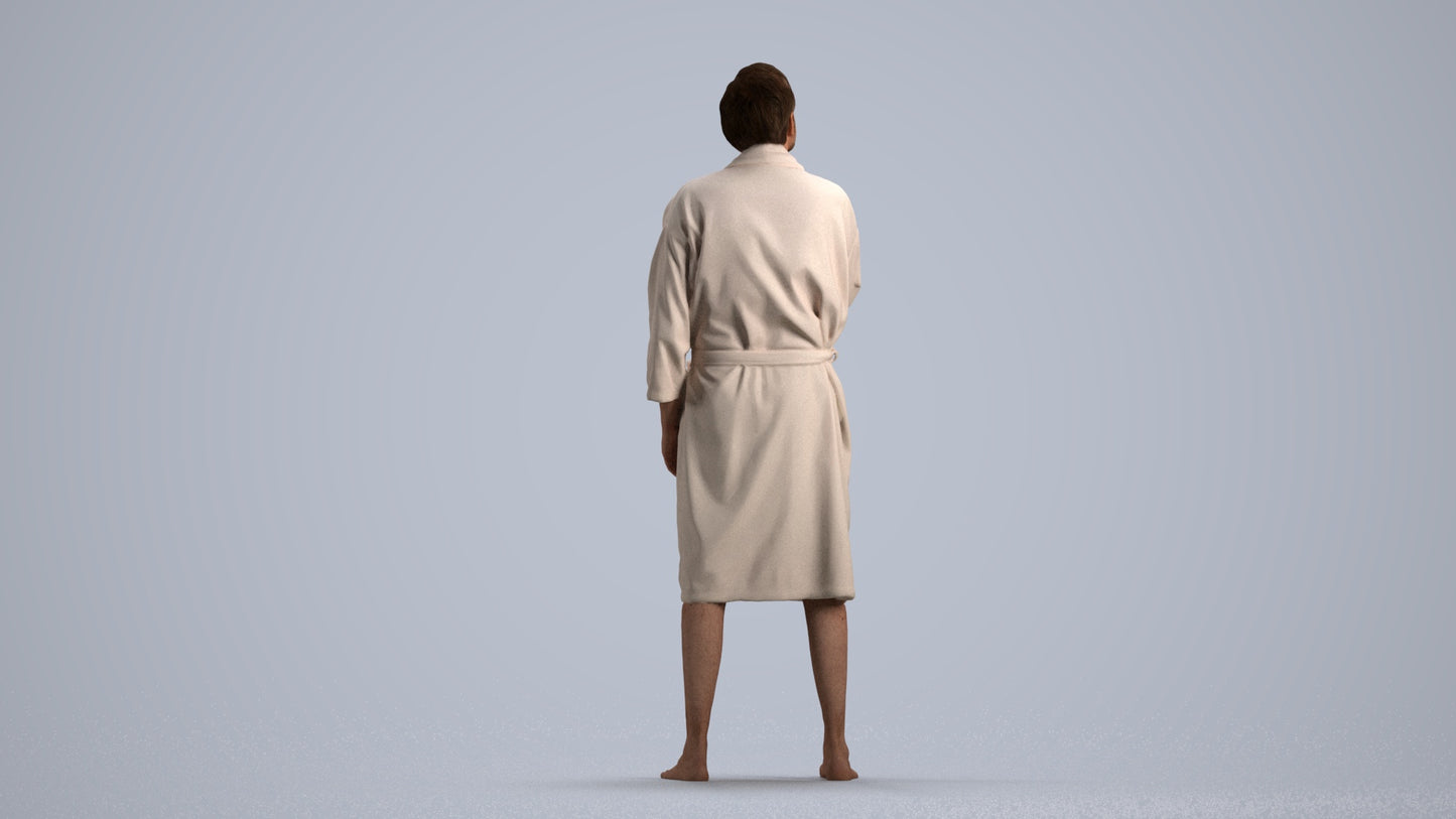 3D scanned man sport, photorealistic archviz people for Enscape and SketchUp, front view render